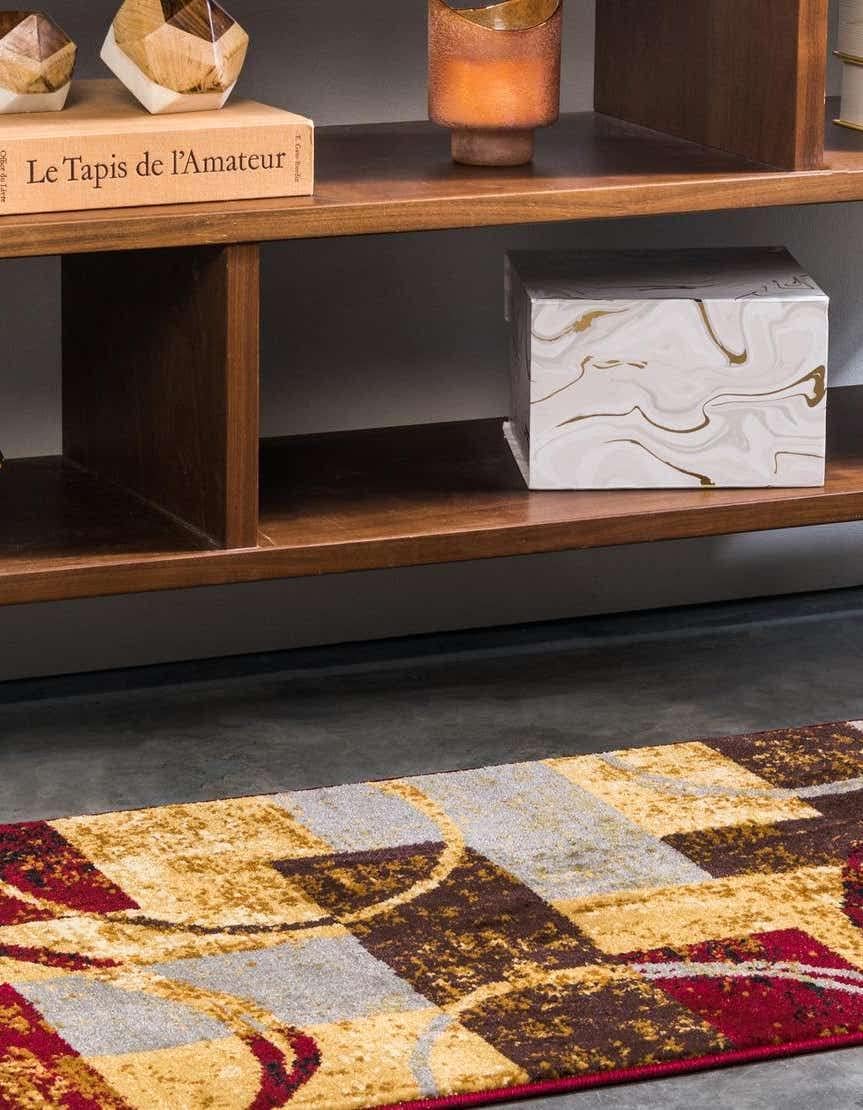 Unique Loom Barista Collection – Alfombra Kouillou (2 pies 2 pulgadas x 10 pies, multimarrón)