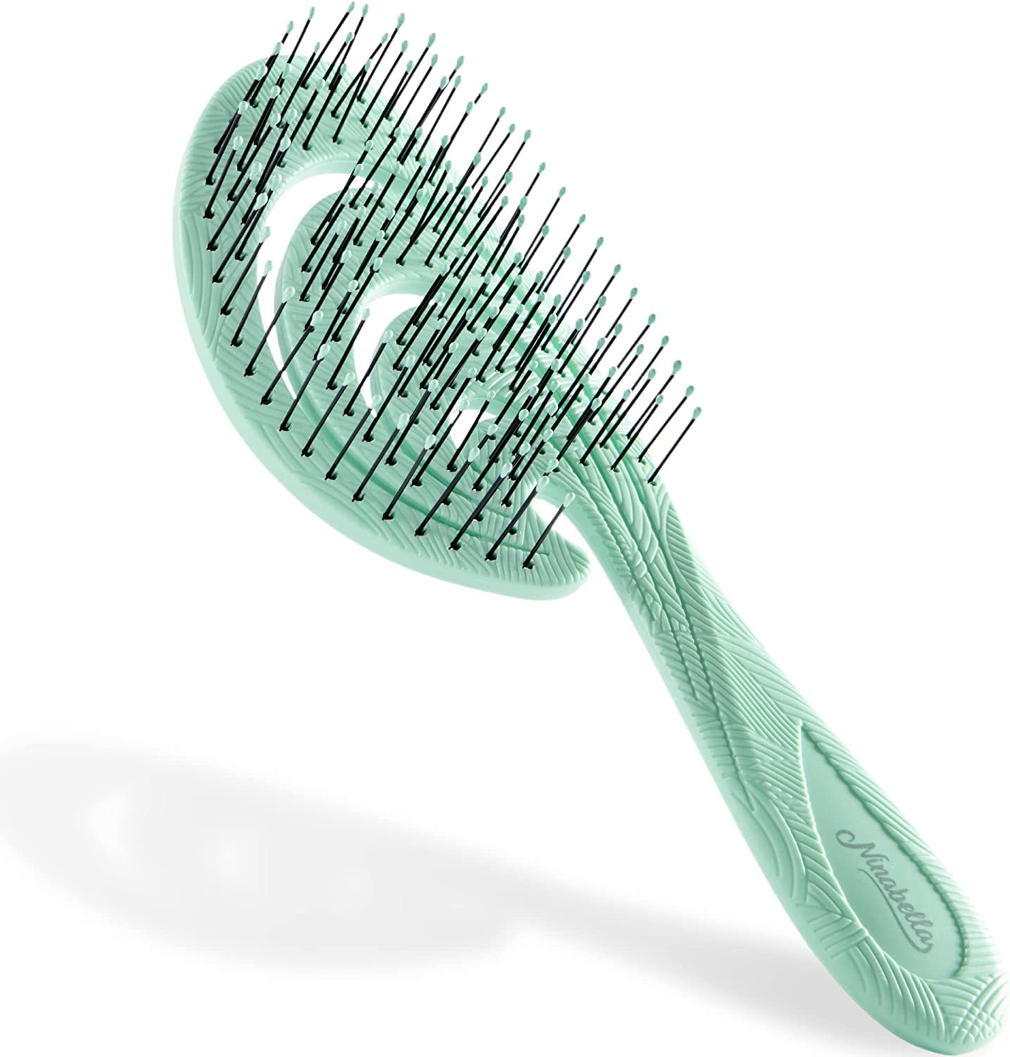 Ninabella Cepillo orgánico desenredante para el cabello para mujeres, hombres y niños  no tira del cabello  Cepillos alisadores de cabello para