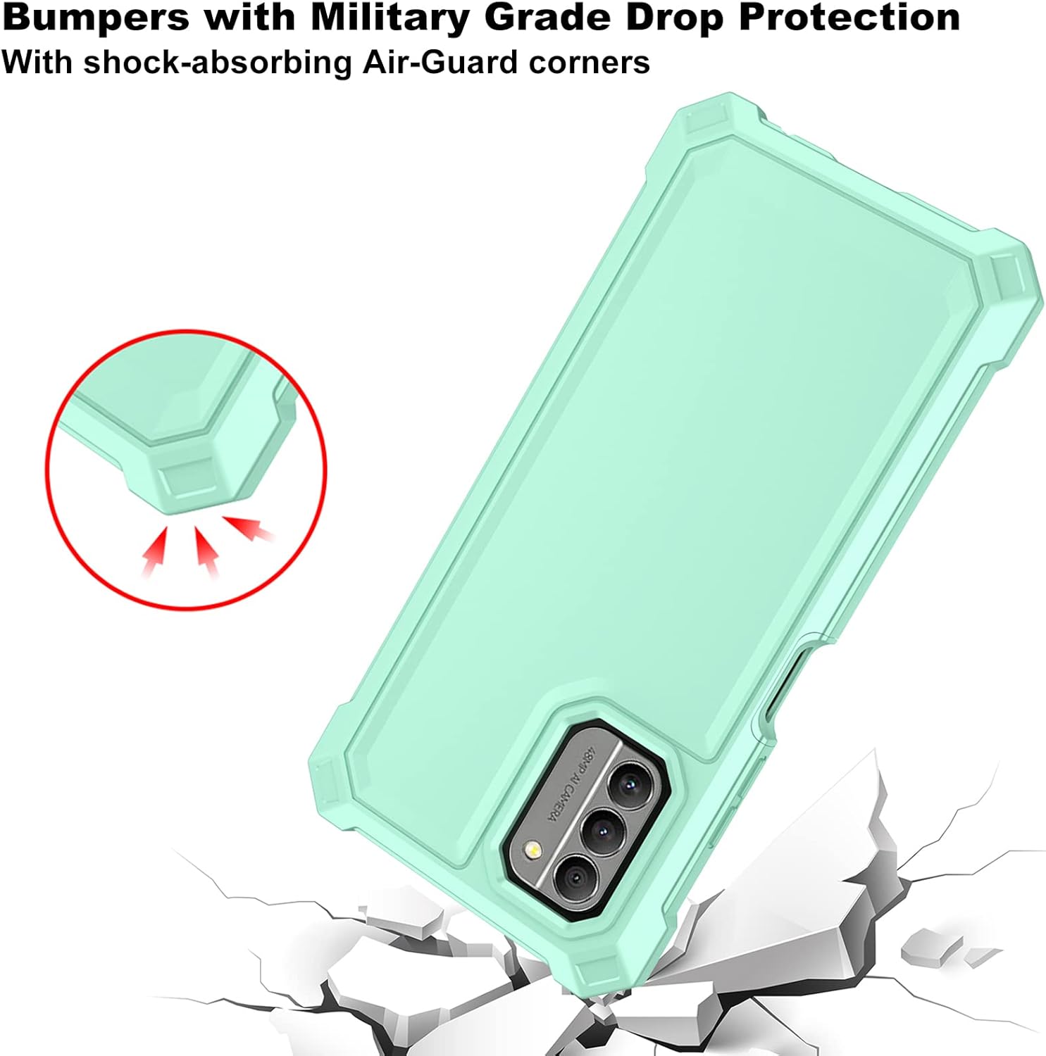 Ailiber Funda para Nokia G310, Nokia G310 con protector de pantalla, protección de estructura de 2 capas, esquinas que absorben los golpes,