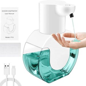 Dispensador automático de jabón líquido, dispensador de jabón sin contacto de 14.2 oz14.2 fl oz, dispensador de jabón recargable con control de 4 Dispensador automático de jabón líquido, dispensador de jabón sin contacto de 14.2 oz14.2 fl oz, dispensador de jabón recargable con control de 4