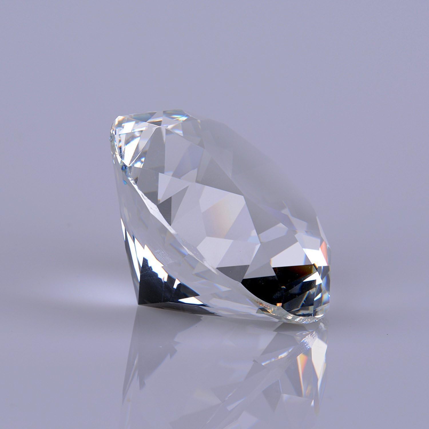 Piedra de diamante sintético, pisapapeles de cristal transparente con forma de diamante, joyas de pisapapeles para decoración de boda, centros de