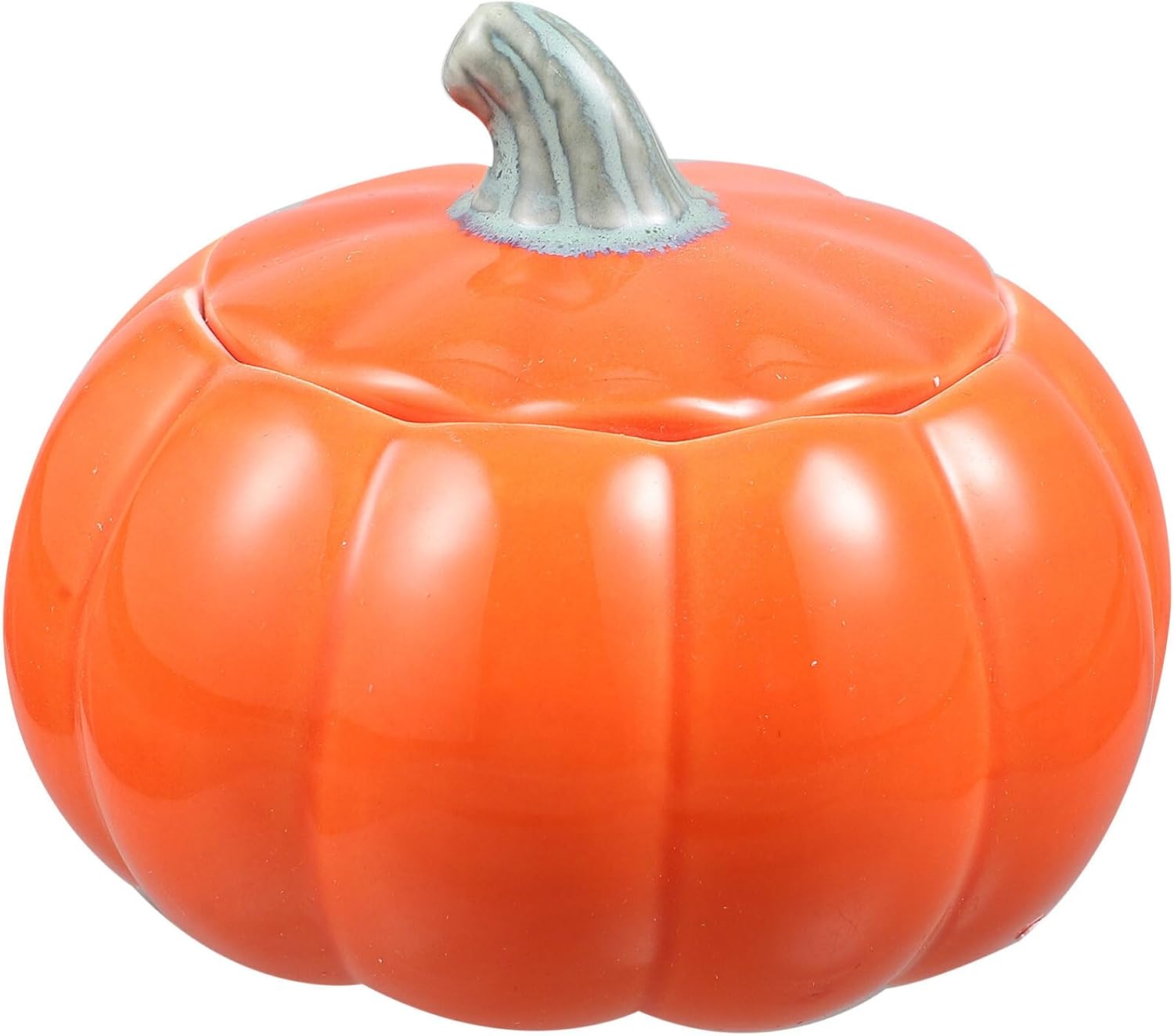 Luxshiny Recipiente con forma de calabaza, tarro de almacenamiento de té, tarro de cerámica para dulces con tapa, tarro de calabaza, contenedor de