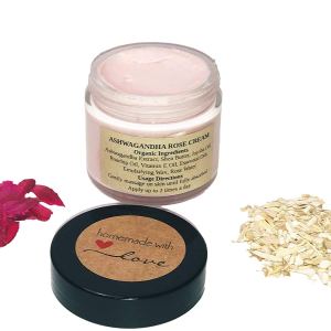 Crema facial orgánica de ginseng indio con aceite de rosa mosqueta y vitamina E, hidratante facial, crema facial antienvejecimiento, crema facial de Crema facial orgánica de ginseng indio con aceite de rosa mosqueta y vitamina E, hidratante facial, crema facial antienvejecimiento, crema facial de
