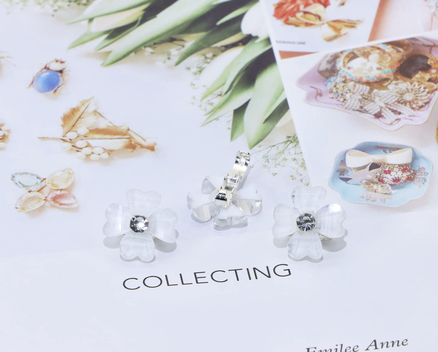 Pinzas pequeñas para el pelo con diseño de flores, diseño de ángel Penta, 12 unidades, bonitas, pequeñas, decorativas, para novia, boda, accesorio