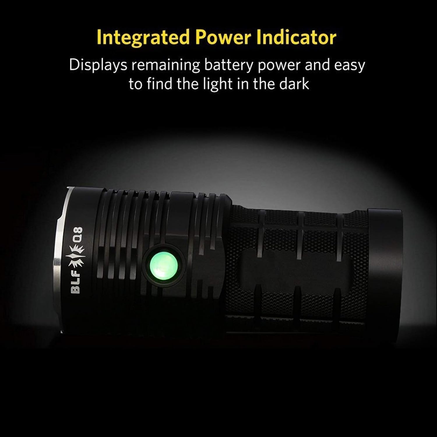 Linterna eléctrica de espera ultra larga BLF Q8 4* XPL 5000lm potente linterna LED 18650 reflector profesional procedimiento de operación múltiple