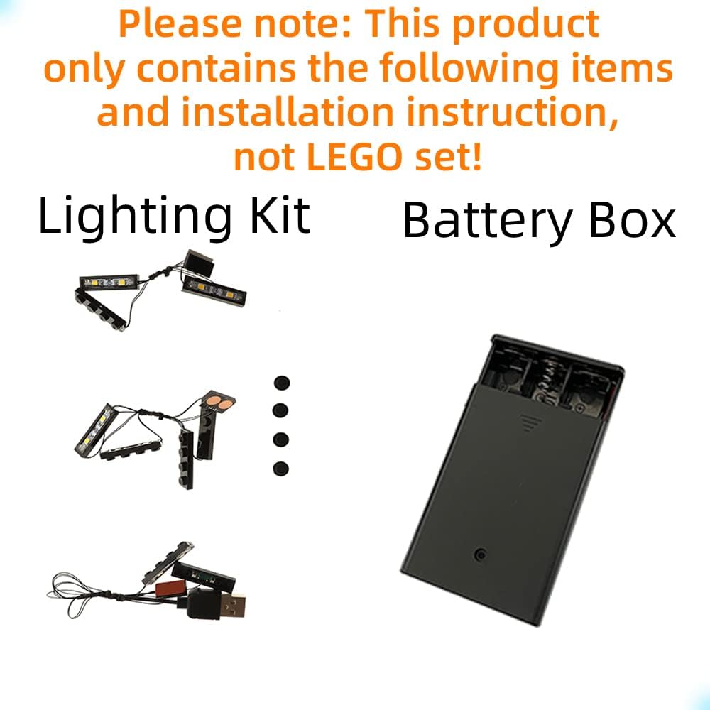 Kit de luces LED compatible con tren de pasajeros Lego Express, juego de iluminación para modelo de construcción City 60337 (juego de modelos no