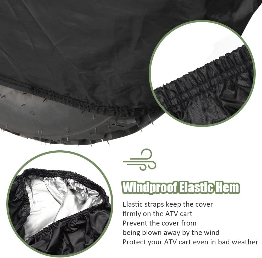 Funda impermeable para cuatrimoto con dobladillo elástico para Kawasaki, Arctic Cat, Honda, Polaris, Yamaha para todo tipo de clima, protección de 4