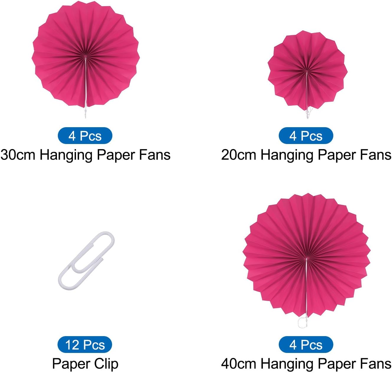 MECCANIXITY Juego de 12 abanicos de papel para colgar, diseño redondo, abanicos de papel para colgar, decoración para el hogar, tienda, pared,