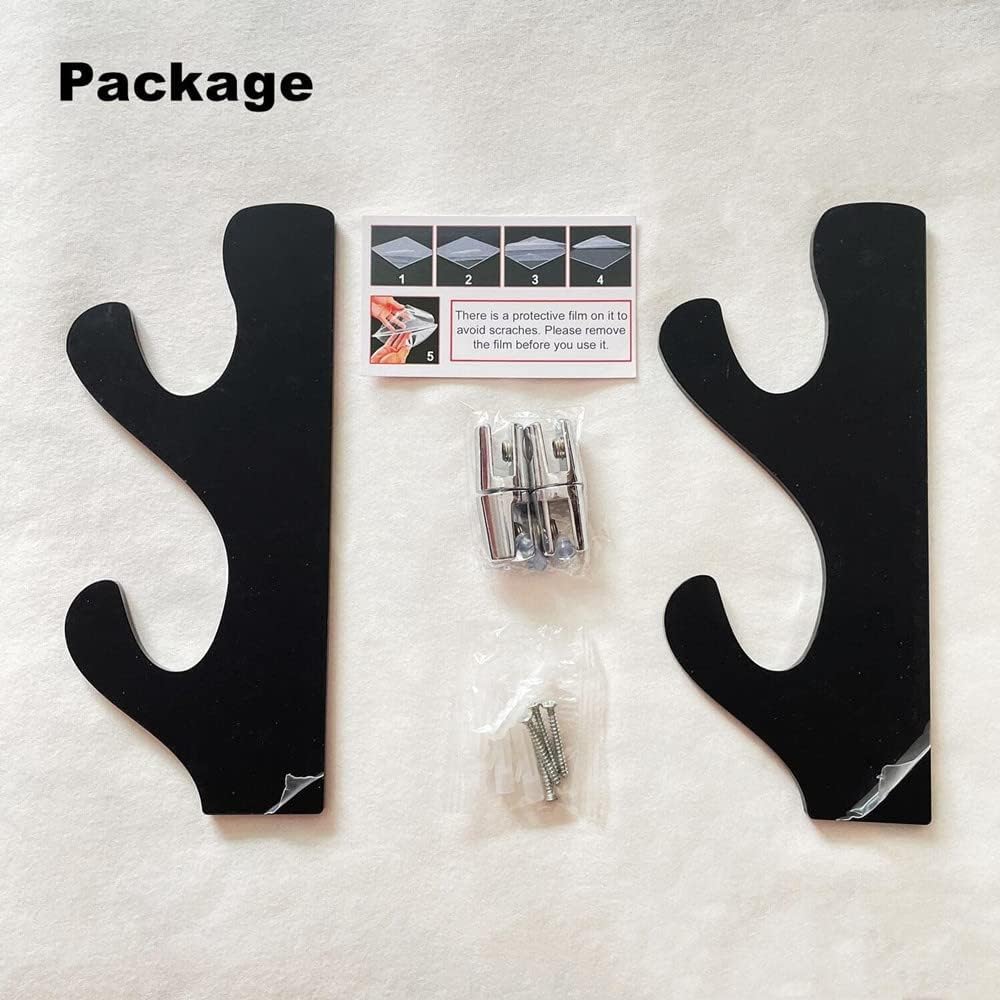 Acrylic Wall Mount Two Layer Sword Stand Display Stand,Lightsaber Holder Sword Stand Sword Holder,Black