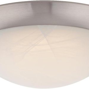 Westinghouse Lighting 6308800 – Lámpara LED de techo empotrada de 11 pulgadas, acabado de níquel cepillado con vidrio de alabastro blanco, 11 x 11 x Westinghouse Lighting 6308800 – Lámpara LED de techo empotrada de 11 pulgadas, acabado de níquel cepillado con vidrio de alabastro blanco, 11 x 11 x