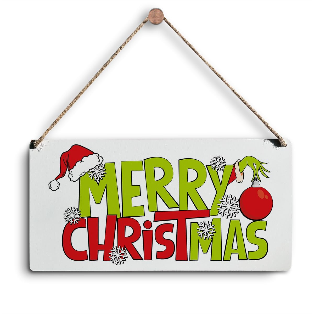 Arte de pared de Navidad para puerta delantera, adornos de Navidad, decoraciones de fiesta de Navidad, decoración de casa de campo, invierno,
