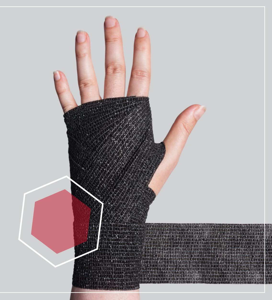 CURAD IRONMAN – Envoltura atlética autoadherente, proveedor médico oficial de IRONMAN, negro, 2 pulgadas x 5 yardas, soporte de compresión para