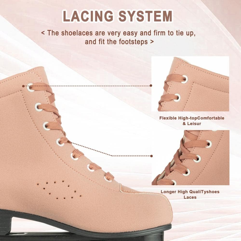 Comeon Patines clásicos para mujer, unisex, de caña alta, de 4 ruedas, patines de doble fila para niños y niñas