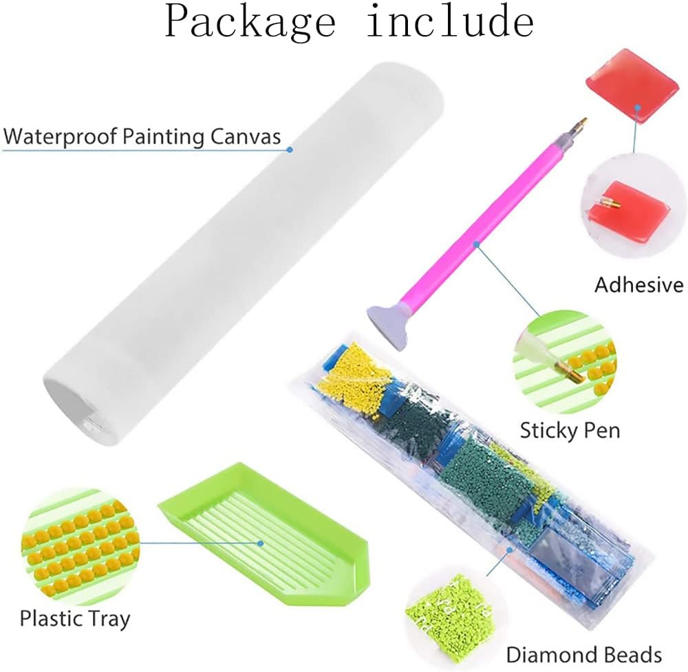honrtreb Kit de pintura de diamante 5D con águila y bandera por números para adultos, arte redondo de águila, arte de taladro completo,