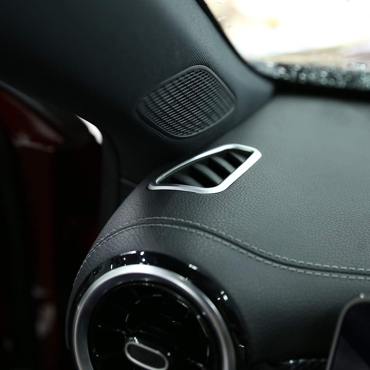 YIWANG – Marco de ventilación de ABS cromado para salpicadero, 2 piezas para Mercedes Benz Clase A A180 W177 2019 2020, accesorios de coche