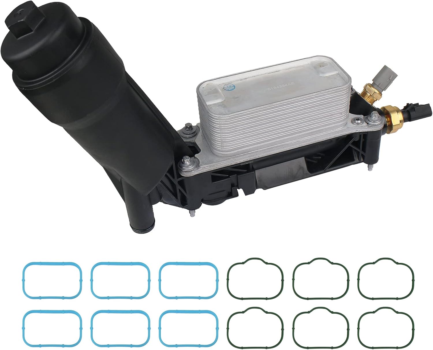 Autoround 5184294AE – Enfriador de aceite de motor con carcasa de filtro de aceite para Jeep WranglerGrand Cherokee, Ram 1500, Dodge