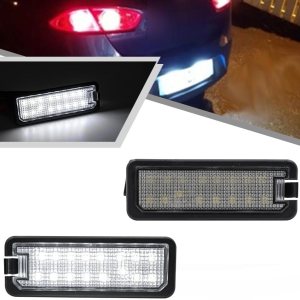 2 unids LED matrícula luces número placa lámpara para VW Amarok Eos Golf Mk7 nuevo escarabajo alimentado por xenón LED blanco libre de errores con 2 unids LED matrícula luces número placa lámpara para VW Amarok Eos Golf Mk7 nuevo escarabajo alimentado por xenón LED blanco libre de errores con