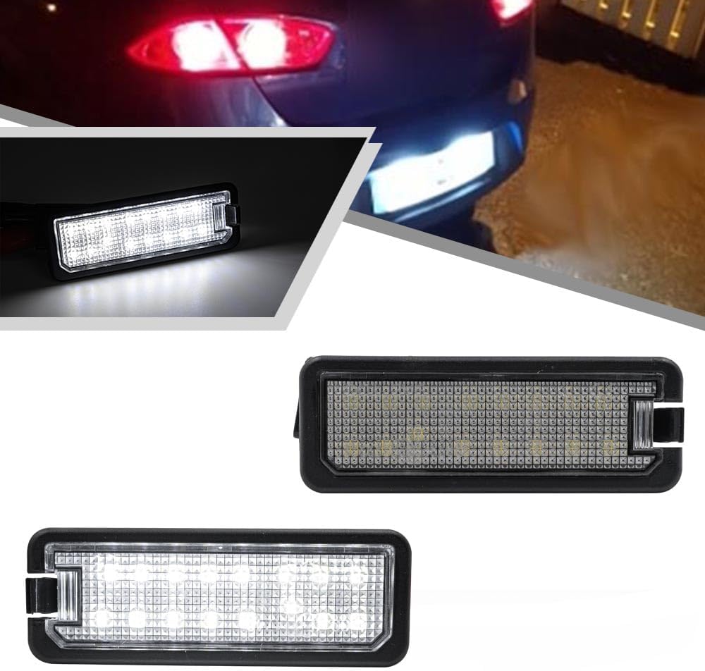 2 unids LED matrícula luces número placa lámpara para VW Amarok Eos Golf Mk7 nuevo escarabajo alimentado por xenón LED blanco libre de errores con