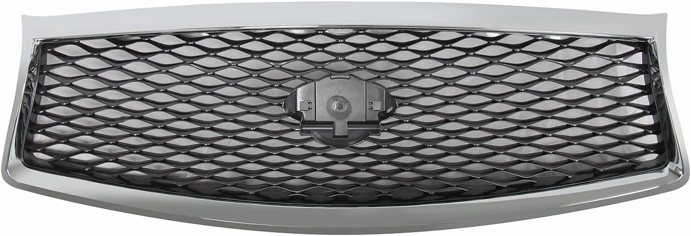 Rejilla de capó frontal compatible con Infiniti Q50 2014-2017 Rejilla de malla sin orificio para cámara