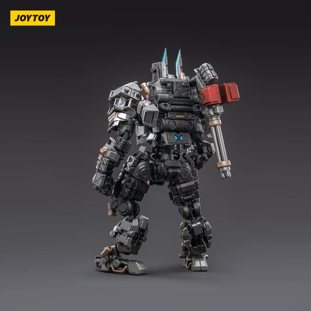 JOYTOY 125 Hueso de acero H09 Mecha y figura de acción Colección piloto Modelo militar Fuente oscura (Silver Guardian)
