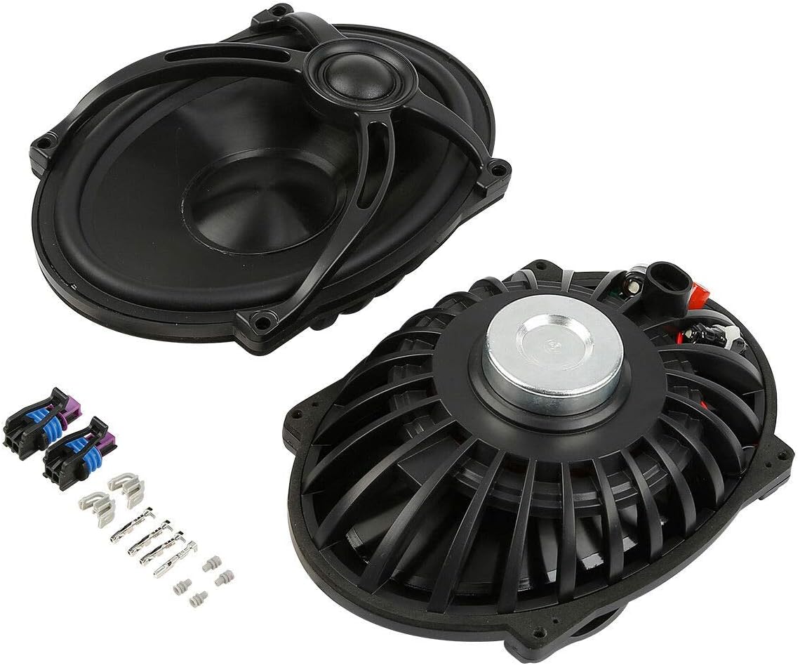 TCMT Alforjas extendidas de 4 pulgadas y altavoces de 5 x 7 pulgadas para Harley Touring Road King Road Glide Street Glide Electra Glide 2014-2023