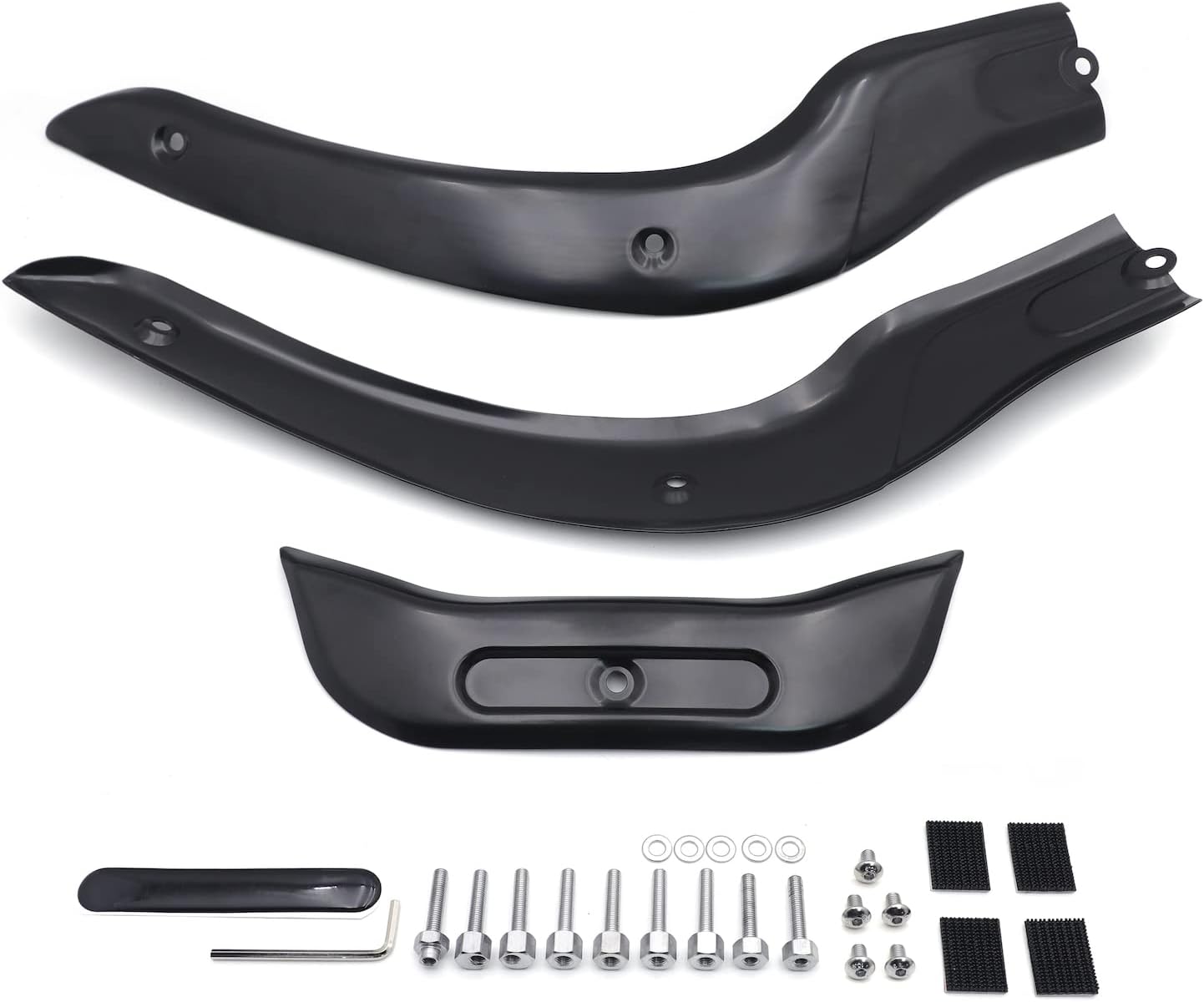 Kit de molduras de parabrisas de motocicleta compatible con H-D Road Glide 04-13 FLTR EFI FLTRI PNMT449-BK