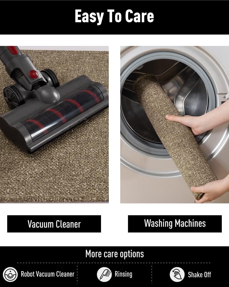 AMOAMI Alfombra de cocina lavable con parte trasera de goma antideslizante absorbente para fregadero de cocina, tapetes de cocina para piso,