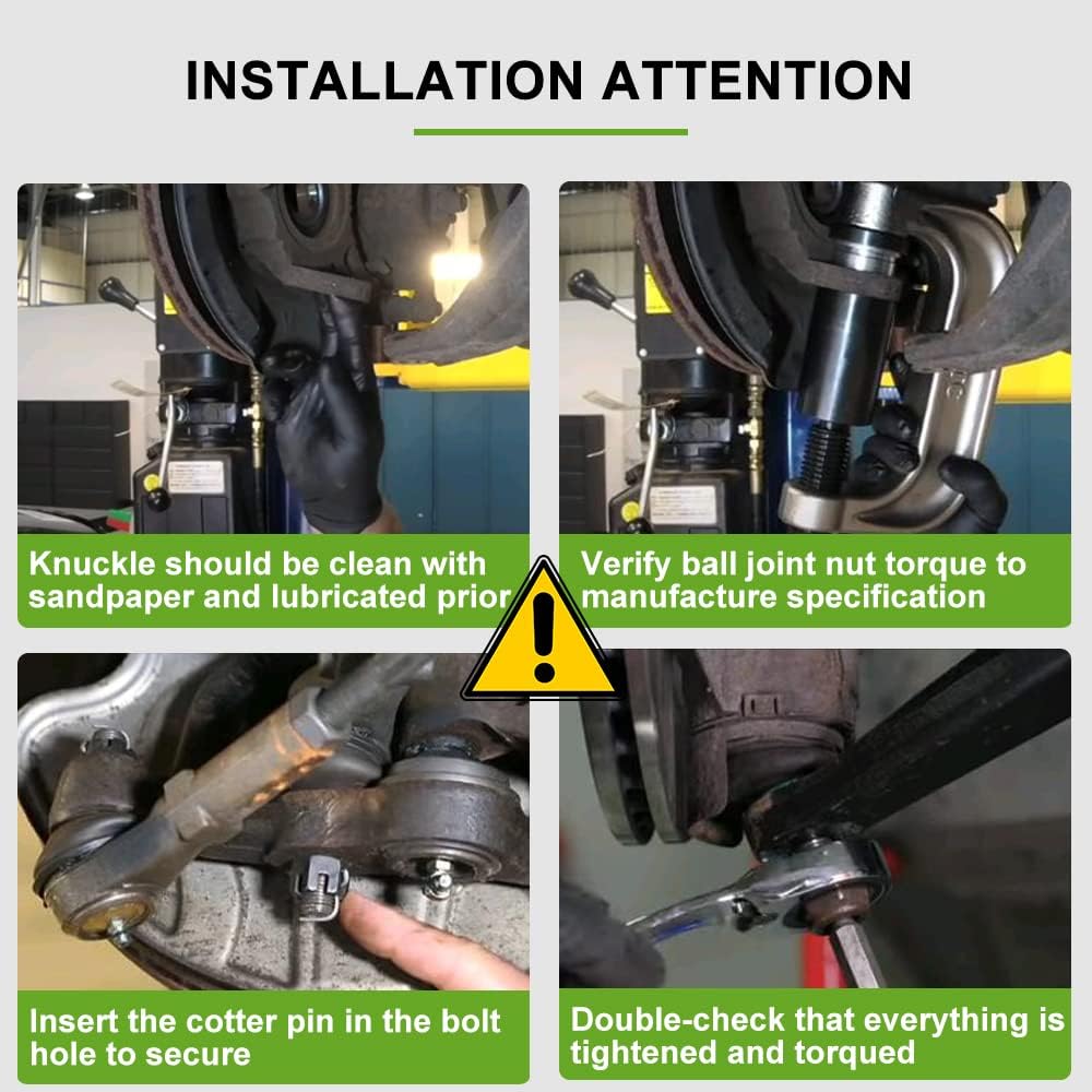 SCITOO 6 unids Kit de suspensión delantera interior exterior barra de acoplamiento extremos inferiores rótulas para 2004-2006 para Ford para F-150