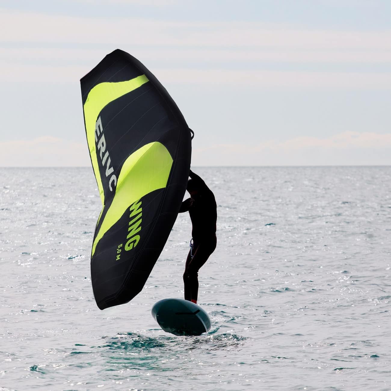 Erivc Ala inflable de 16.5 pies para surf, deportes al aire libre, ala de viento inflable para surf acuático, esquí de nieve, ala de rendimiento