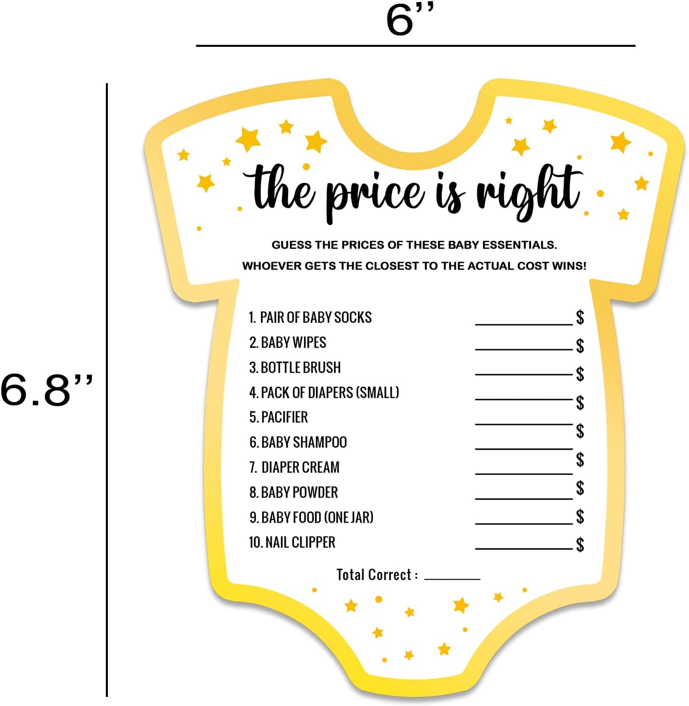 The Price is Right – Tarjetas de juego, juego de baby shower, juego de 30 tarjetas, suministros y actividades para juegos de fiesta de baby shower,