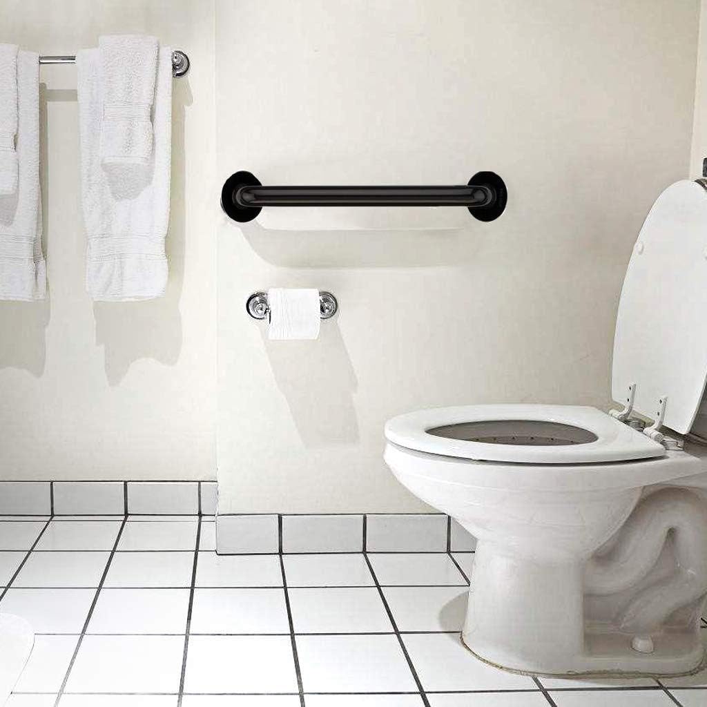 Paquete de 2 barras de agarre negras para ducha de 24 pulgadas, mango de acero inoxidable para baño, barra de equilibrio de ducha de baño, soporte