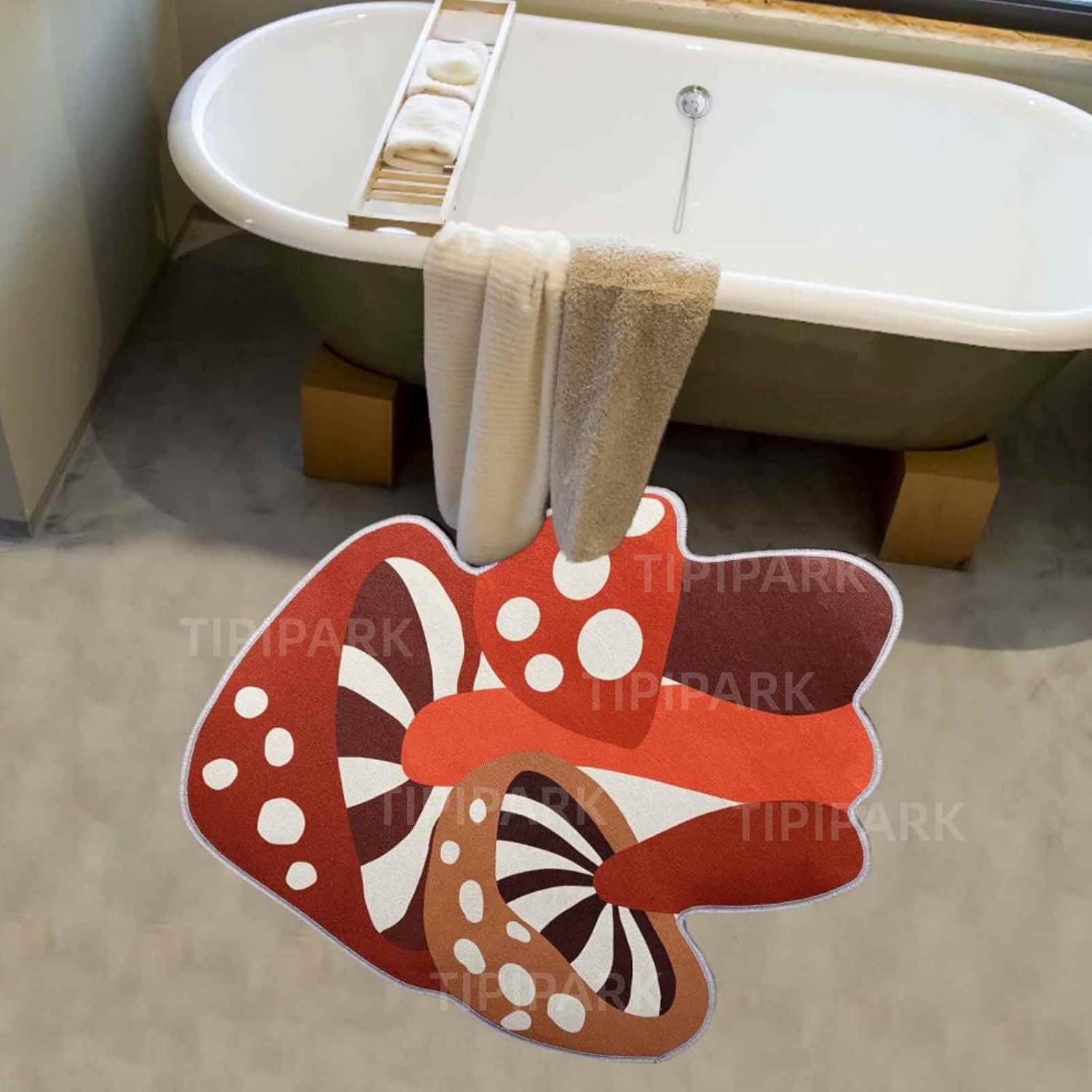 Alfombra de hongo grande antideslizante suave lavable para dormitorio, baño, sala de estar