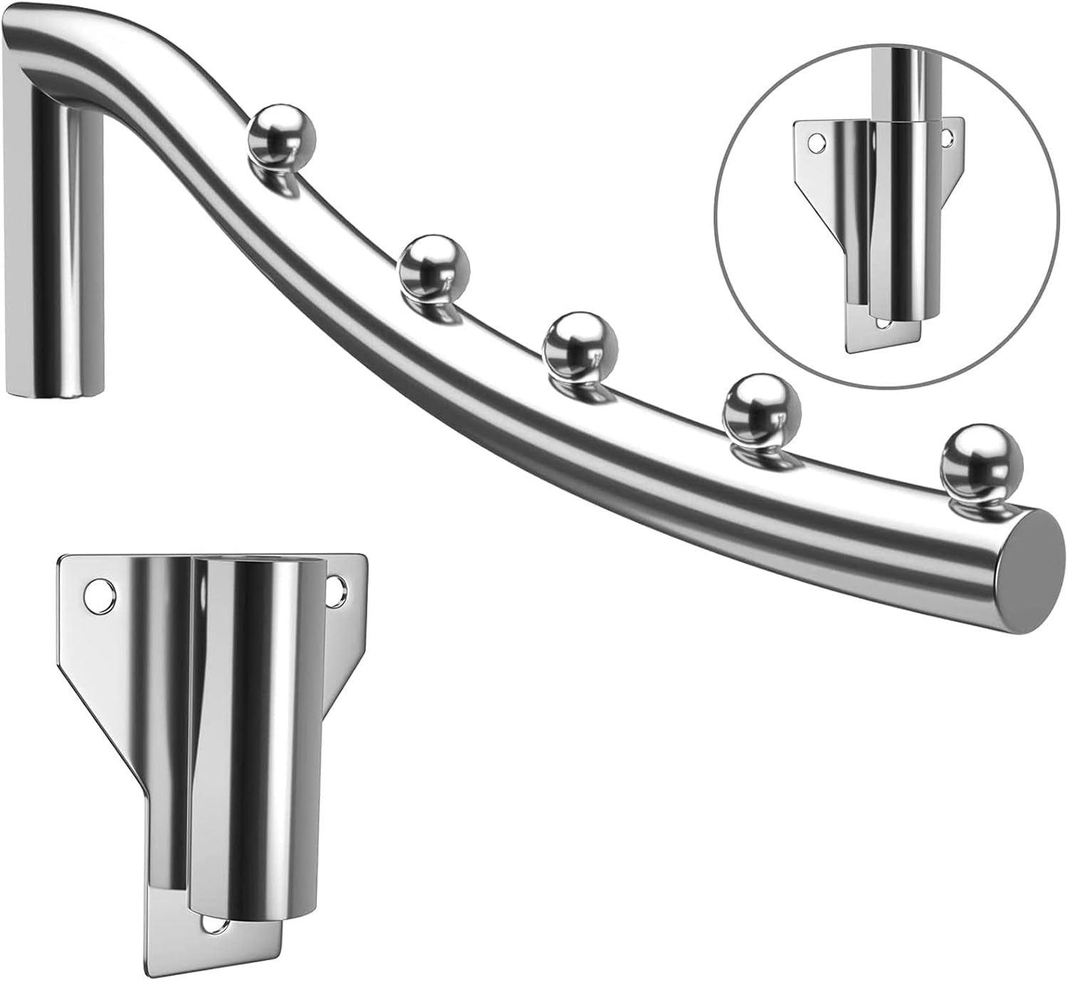 Perchero plegable de pared para colgar ropa, soporte para brazo oscilante, ganchos de ropa de acero inoxidable, sistema de suspensión de ropa que