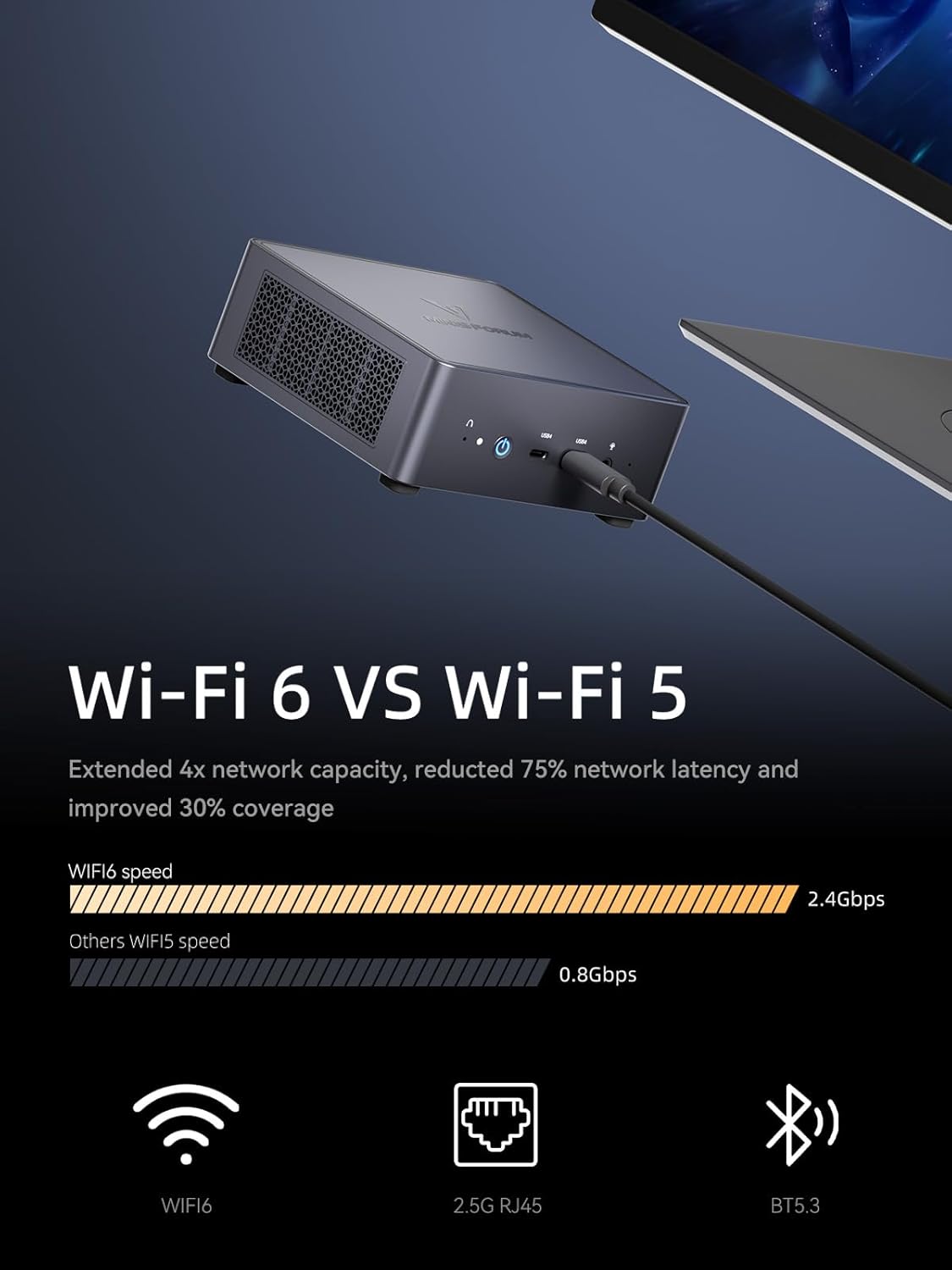 MINISFORUM Serie Venus UM790 Pro Mini PC AMD Ryzen 9 7940HS (8C16T, hasta 5.2GHz) 32GB DDR5 1TB PCIe4.0 SSD Micro PC, 2xUSB4(DP8K) 2xHDMI (4K) Intel