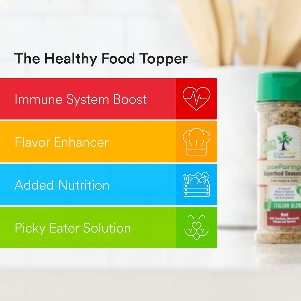 pawTree Toppers de alimentos saludables para perros y gatos – Potenciador del apetito con proteínas liofilizadas. Deliciosos condimentos de