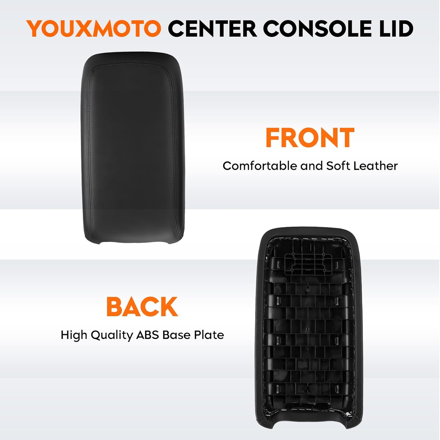 Youxmoto Tapa de consola central 11-18 para Dodge Chargerapta para Chrysler 300 2011 2012 2013 2014 2015 2016 2017 2018 funda negra de cuero