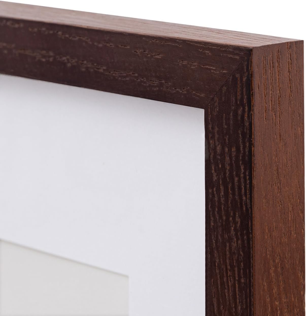 eletecpro Portarretratos de 12 x 16 pulgadas, hecho de madera de roble y vidrio reforzado, para fotos de 8.5 x 11 pulgadas con paspartú o de 12 x 16