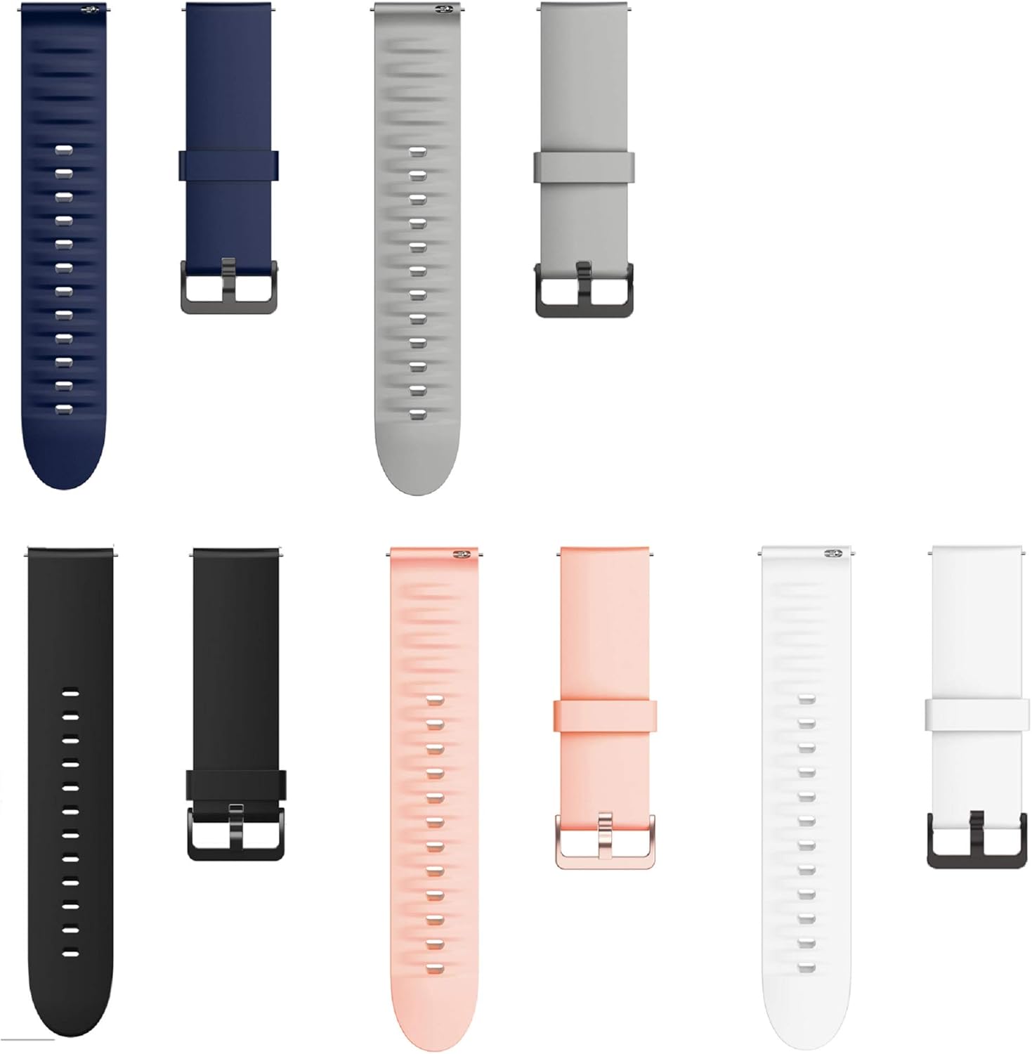 Lamshaw Correa compatible con TOZO S3 Smart Watch, correa de repuesto de silicona suave con hebilla de acero inoxidable para compatible con TOZO S3
