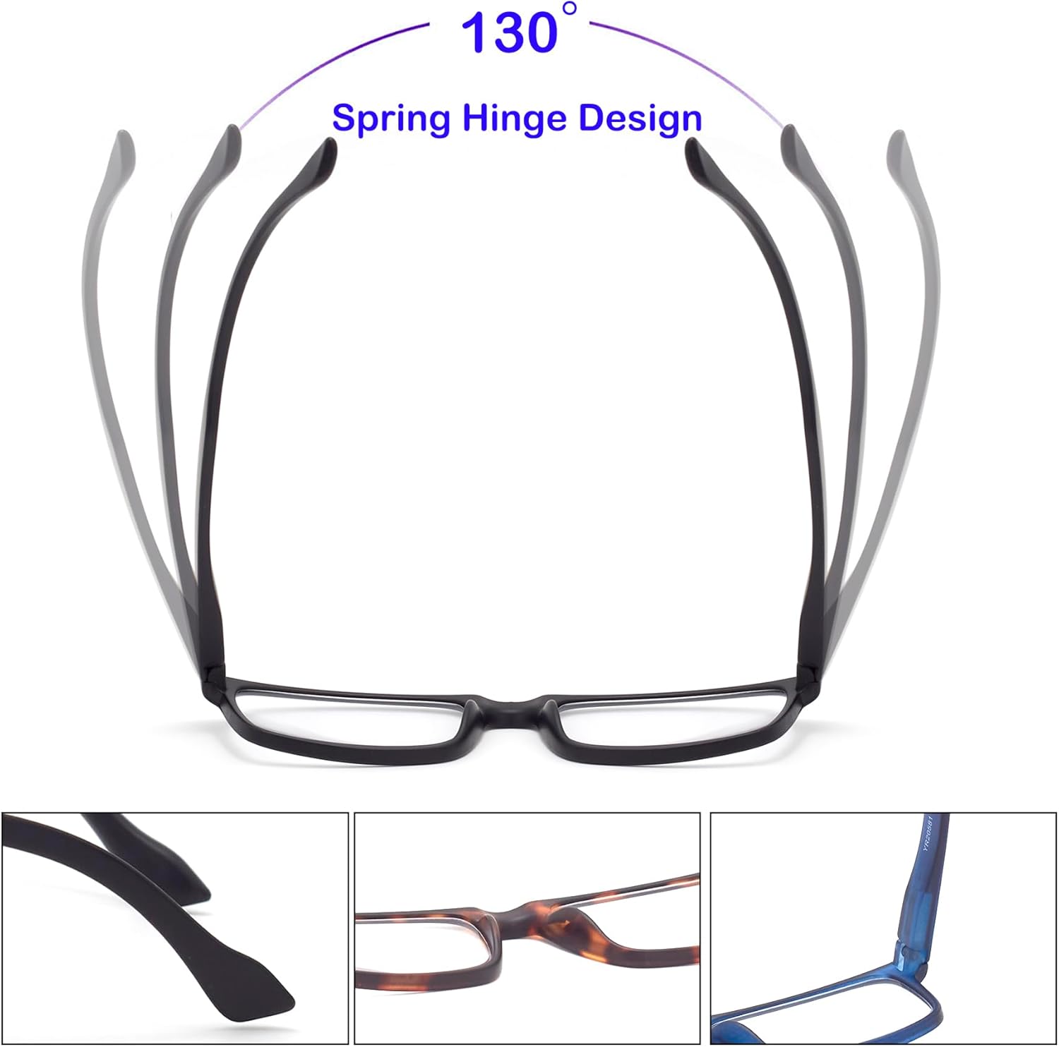 Muchos tipos de lentes de lectura para hombres y mujeres, lector de bisagra de resorte, bloqueo de luz azul o lente transparente para S___