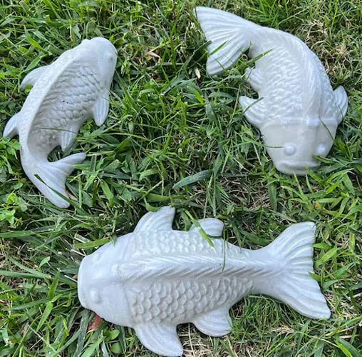 Molde de cemento 3D para peces, 3 piezas, plástico ABS de 0.079 in, moldes de plástico para hormigón, molde de acuario, moldes de cemento para