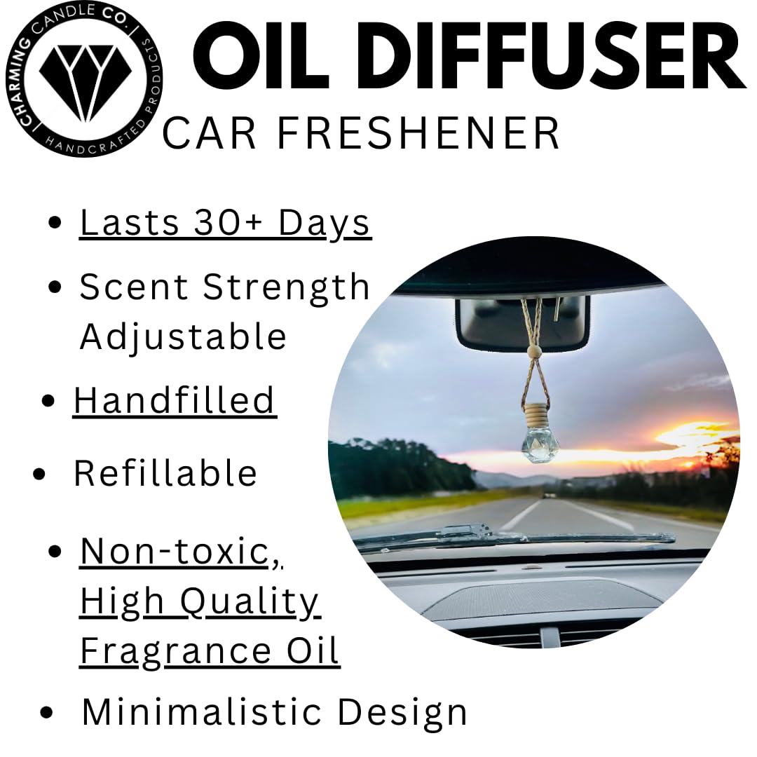 Hanging Fragrance Diffuser (Cotton Candy)  HANDMADE Cute Car Accessory  Long-Lasting Scent  Air Deodorizer, Freshener
