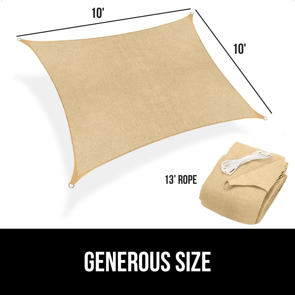 Gorilla Grip Parasol resistente, protección UV, resistente a la decoloración y al óxido, bloquea la luz solar, vela transpirable, fácil de instalar,