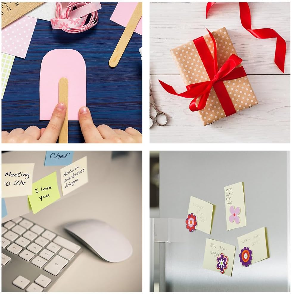 Rodillo de cinta de doble cara  Paquete de 8 rodillos de cinta adhesiva para álbumes de recortes, envoltura, manualidades de papel para niños