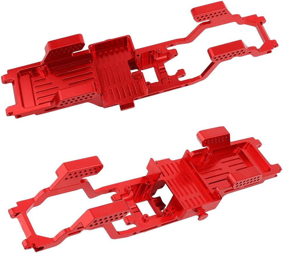 TRX4M Kit de marco de chasis de metal integrado para 118 RC Crawler TRX4-M Accesorios de pieza de actualización (rojo)