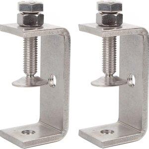 Kyien Abrazadera C de acero inoxidable 304 de 2.559 in resistente abrazadera C para carpintería edificio de tigre, abrazadera ajustable de apertura Kyien Abrazadera C de acero inoxidable 304 de 2.559 in resistente abrazadera C para carpintería edificio de tigre, abrazadera ajustable de apertura