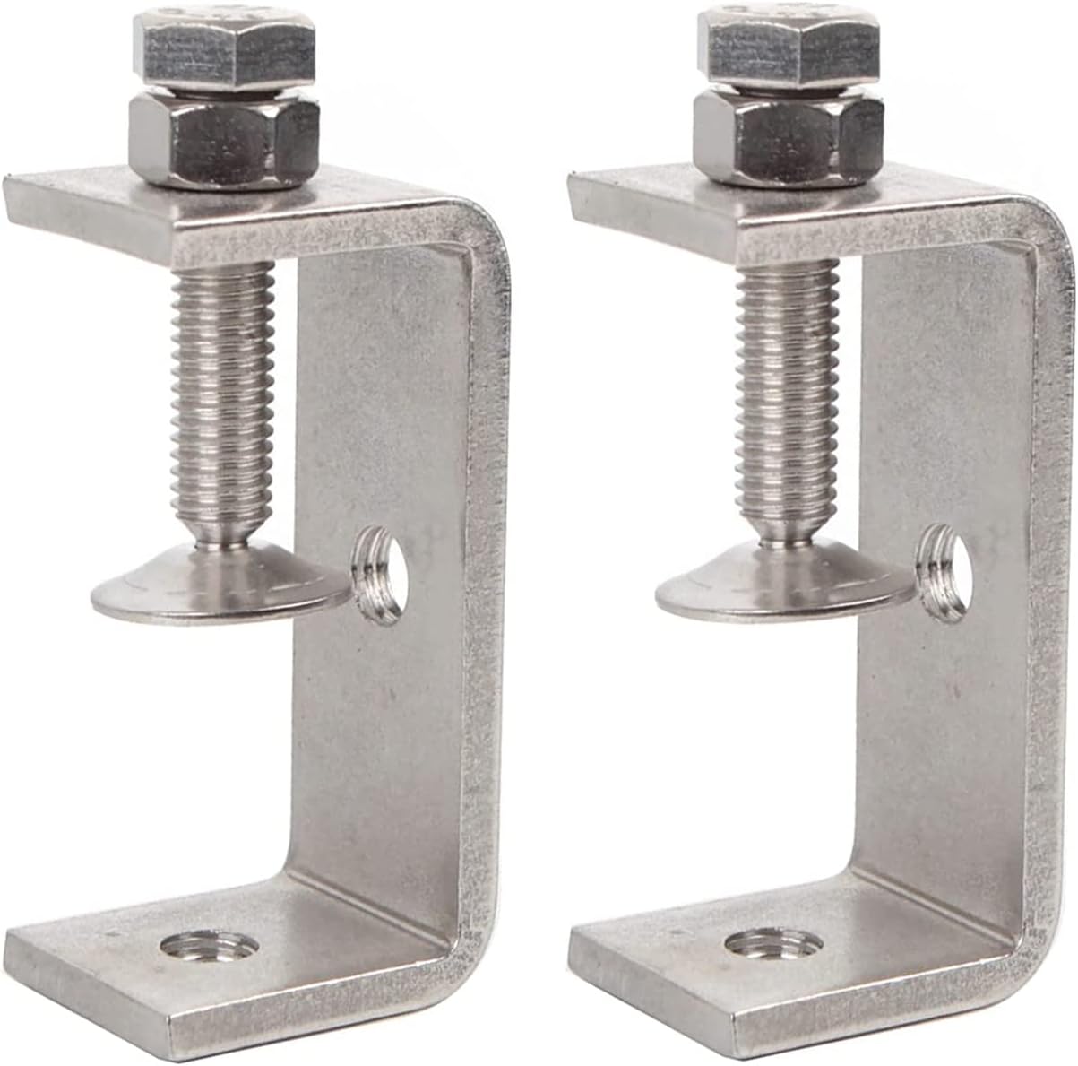 Kyien Abrazadera C de acero inoxidable 304 de 2.559 in resistente abrazadera C para carpintería edificio de tigre, abrazadera ajustable de apertura