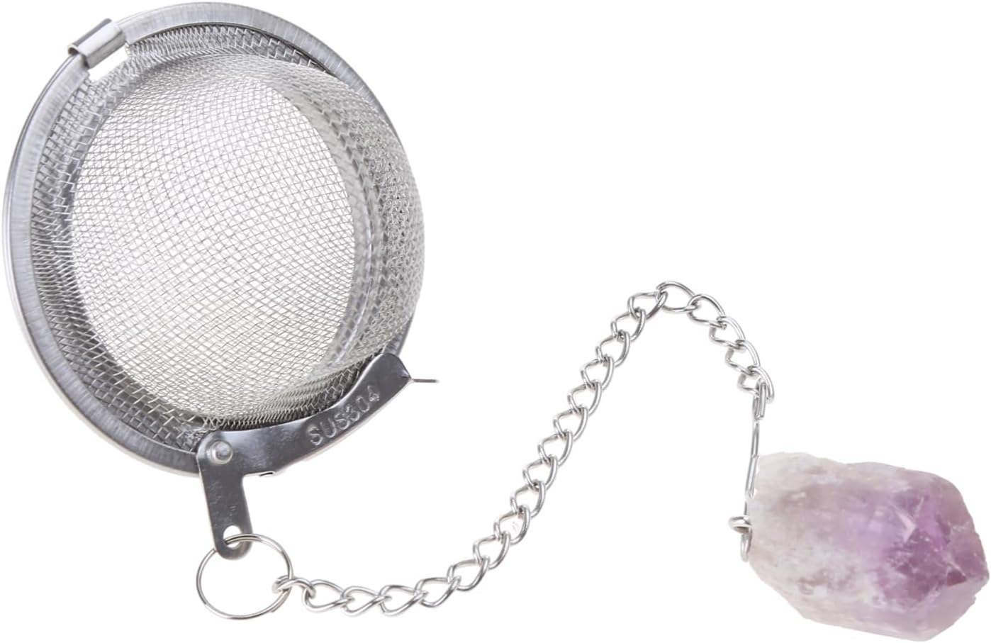 Infusor de té Colador de té de acero inoxidable Malla fina Hoja suelta Té Steepers para té suelto Colgante de cristal Filtro de té Filtro de té para