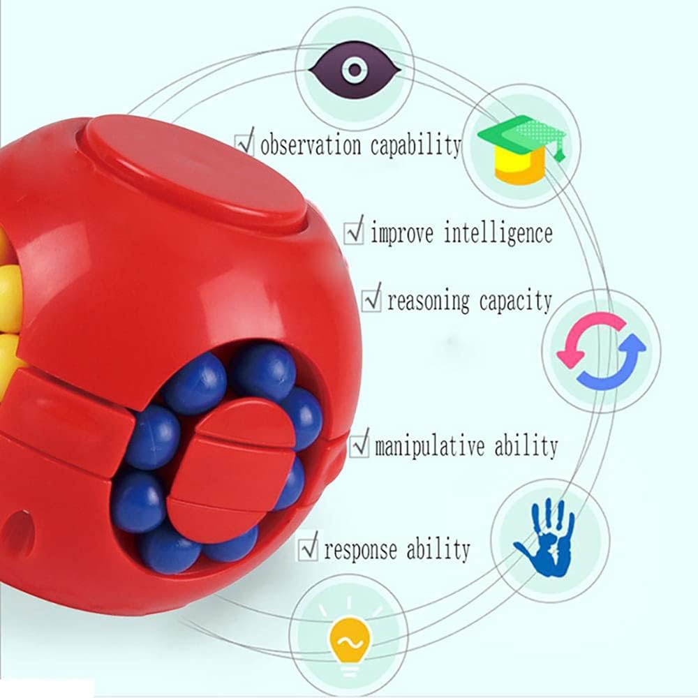 Cubo mágico de frijoles giratorios Fidget Puzzle Juguetes Pelota Anti Estrés Juegos de IQ Educativo Sensorial Regalo de Pascua para niños, niñas,