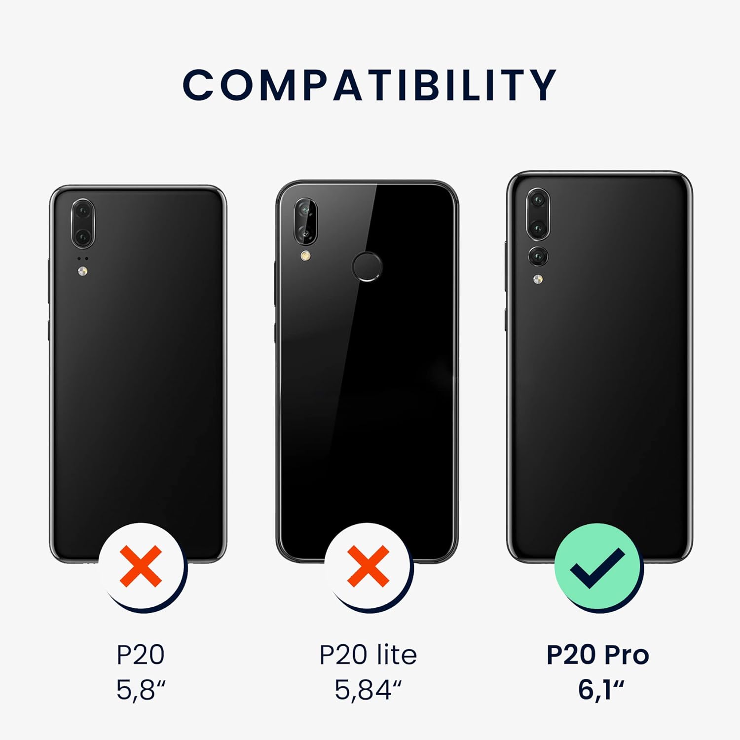 kwmobile Funda compatible con Huawei P20 Pro – Funda trasera de TPU suave – con aspecto metálico – azul caribe metálico