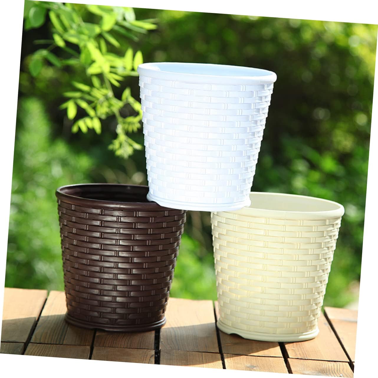 CIYODO 3 juegos de macetas para el hogar, macetas para decoración al aire libre, macetas de jardín, macetas para suculentas, suministros de jardín,